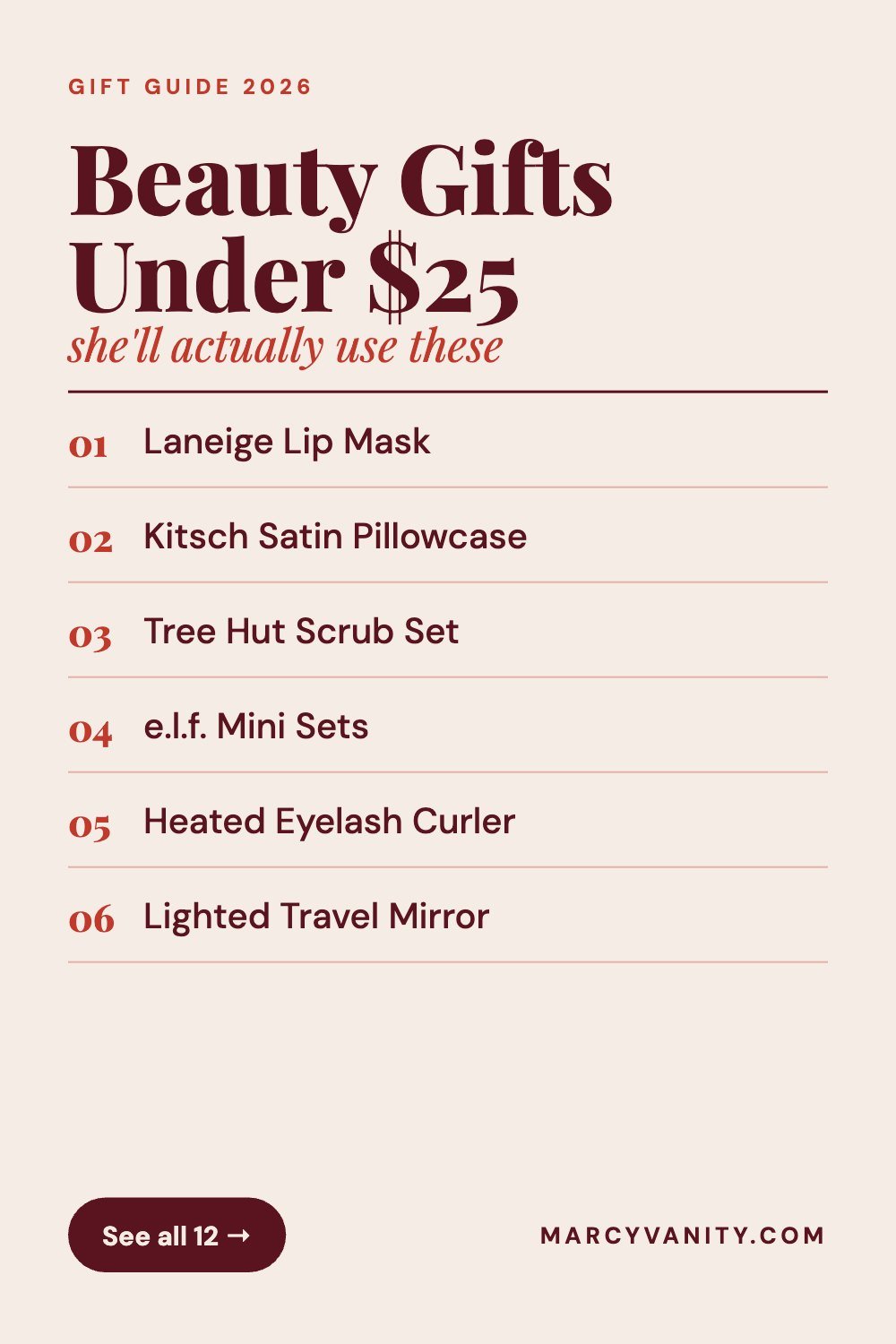12 Beauty Gifts Under $25 on Amazon She'll Actually Use (2026 Gift Guide) 12 Beauty Gifts Under $25 on Amazon She'll Actually Use (2026 Gift Guide)