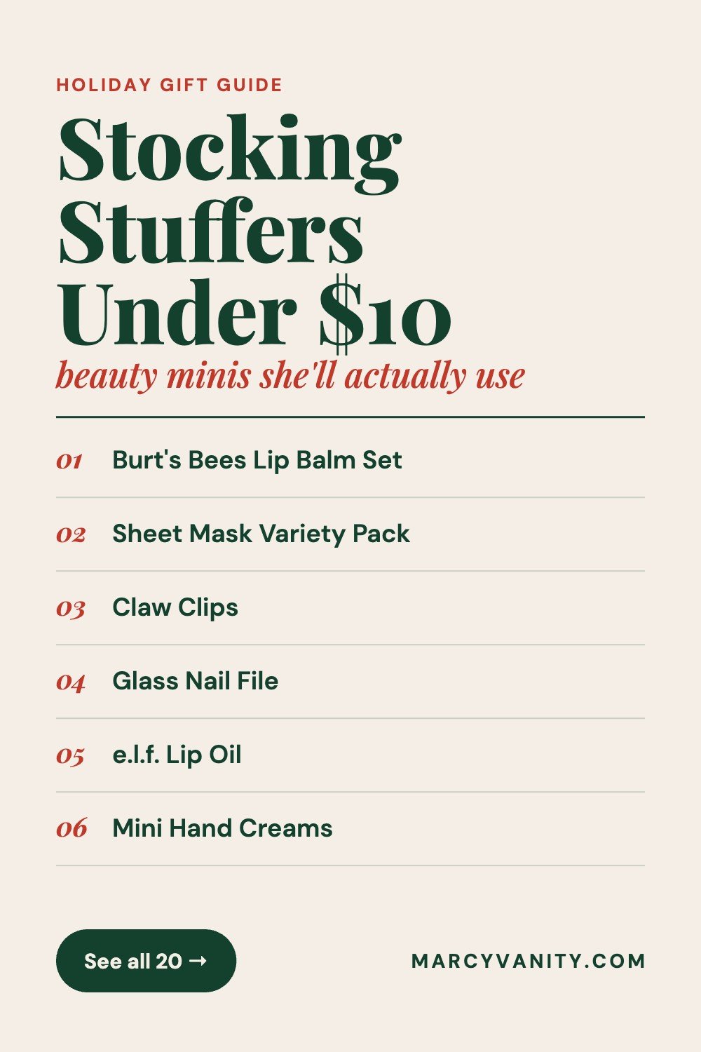 20 Beauty Stocking Stuffers Under $10 on Amazon (That Don't Feel Cheap)