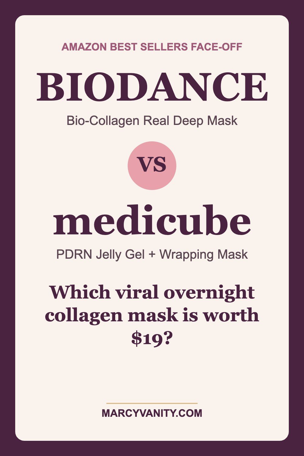 BIODANCE vs medicube overnight collagen mask comparison - pin it for later