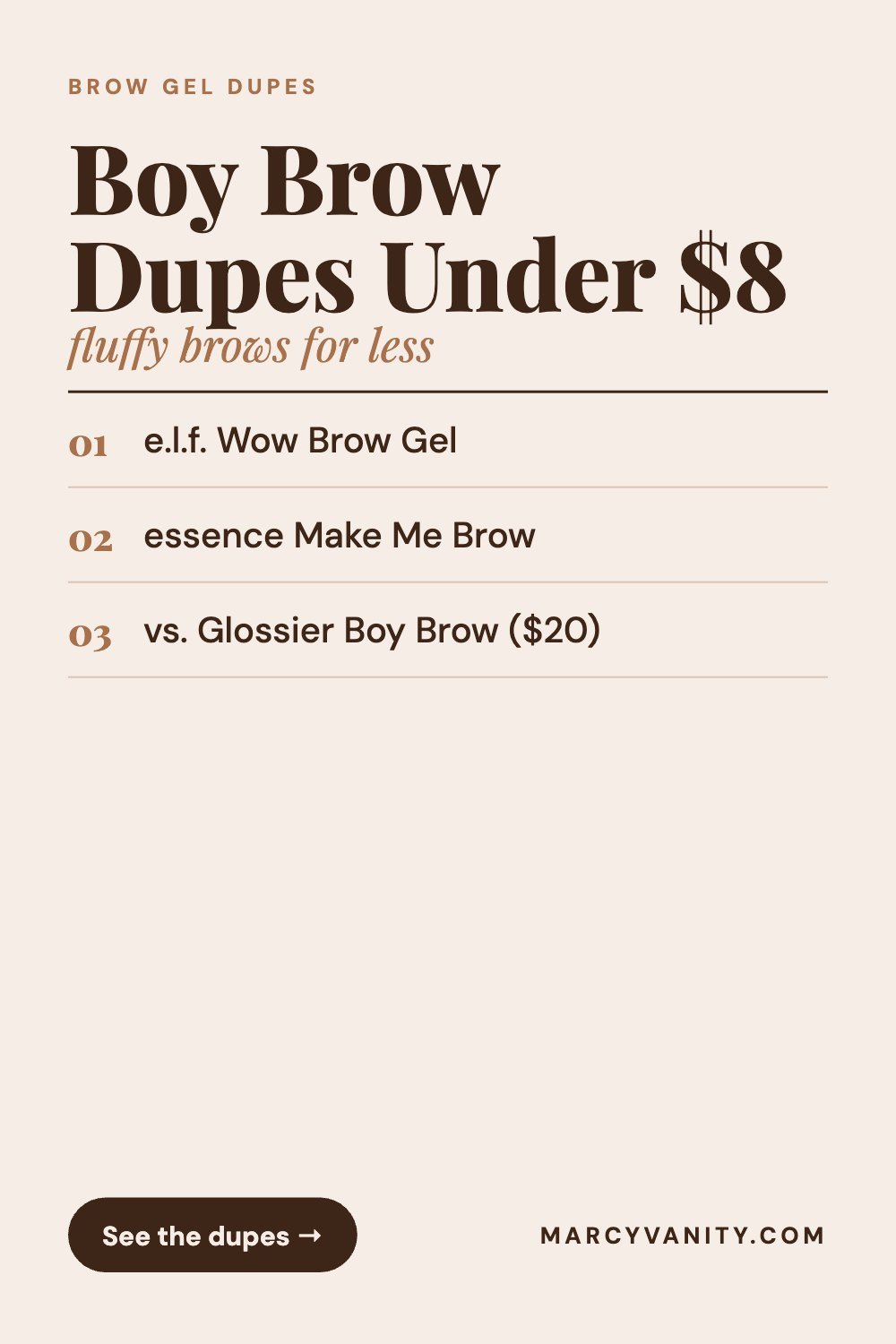 Glossier Boy Brow Dupes Under $8 That Actually Hold Brows in Place