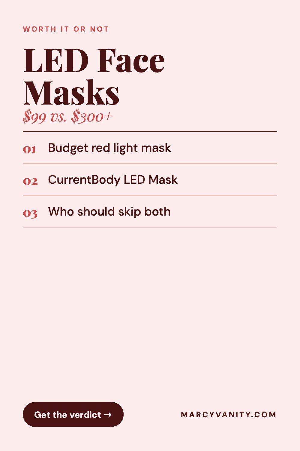 LED Face Masks: Is the $99 Budget Version Worth It Compared to a $300+ Premium Mask?