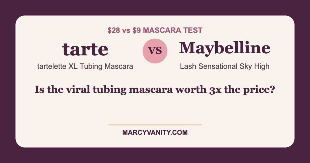 tarte tubing mascara vs Maybelline Sky High comparison
