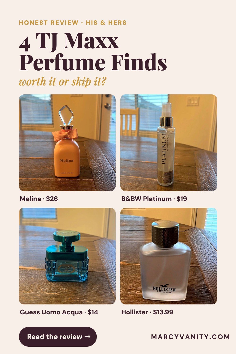 4 TJ Maxx Perfume Finds I Actually Own: Honest His & Hers Review 4 TJ Maxx perfume finds review