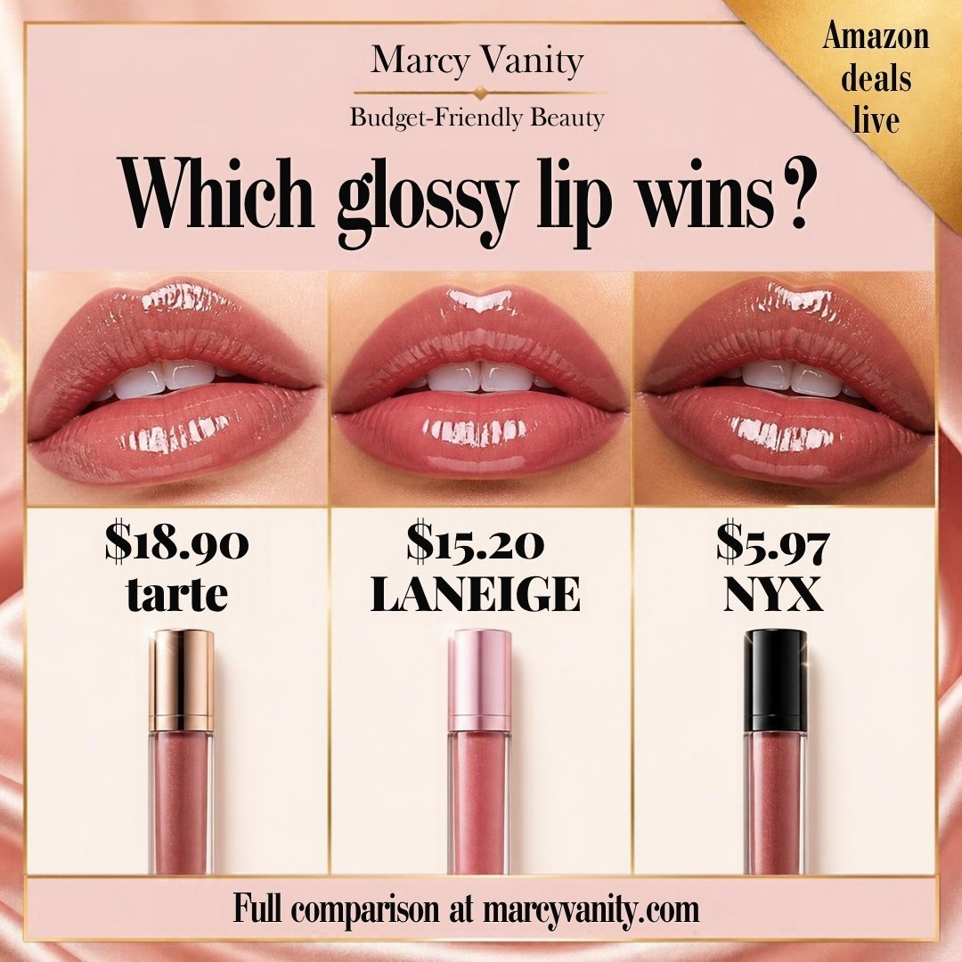 Which glossy lip wins: tarte, LANEIGE or NYX